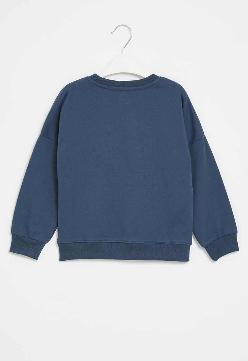 Pop Candy - Butterfly print sweat top - navy blue
