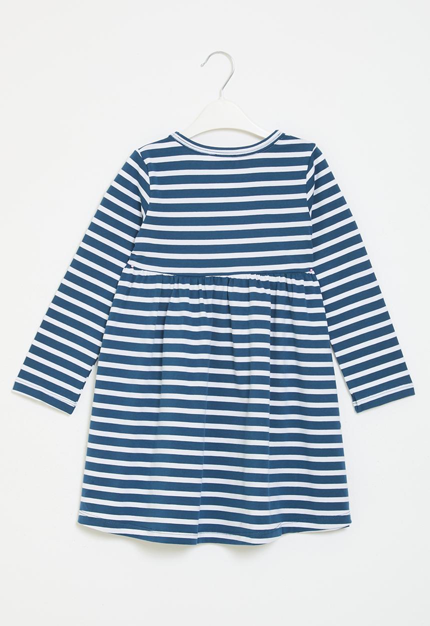 Pop Candy - Striped dress - blue and white