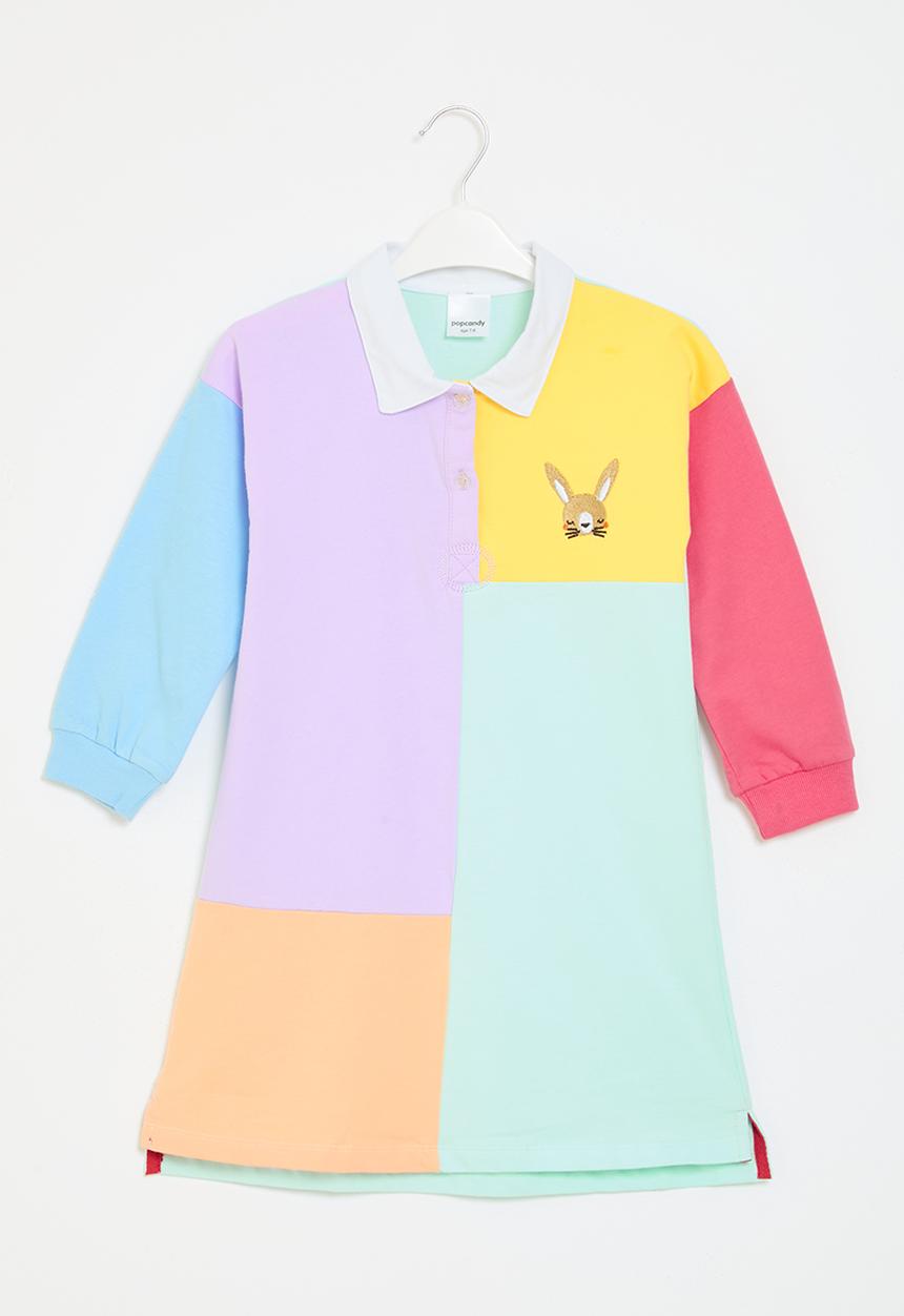 Pop Candy - Colour block golf dress - multi