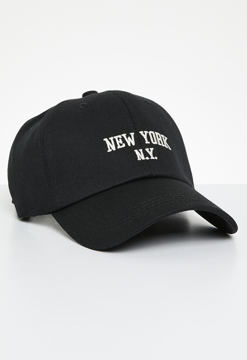 Superbalist - New york logo baseball cap - black