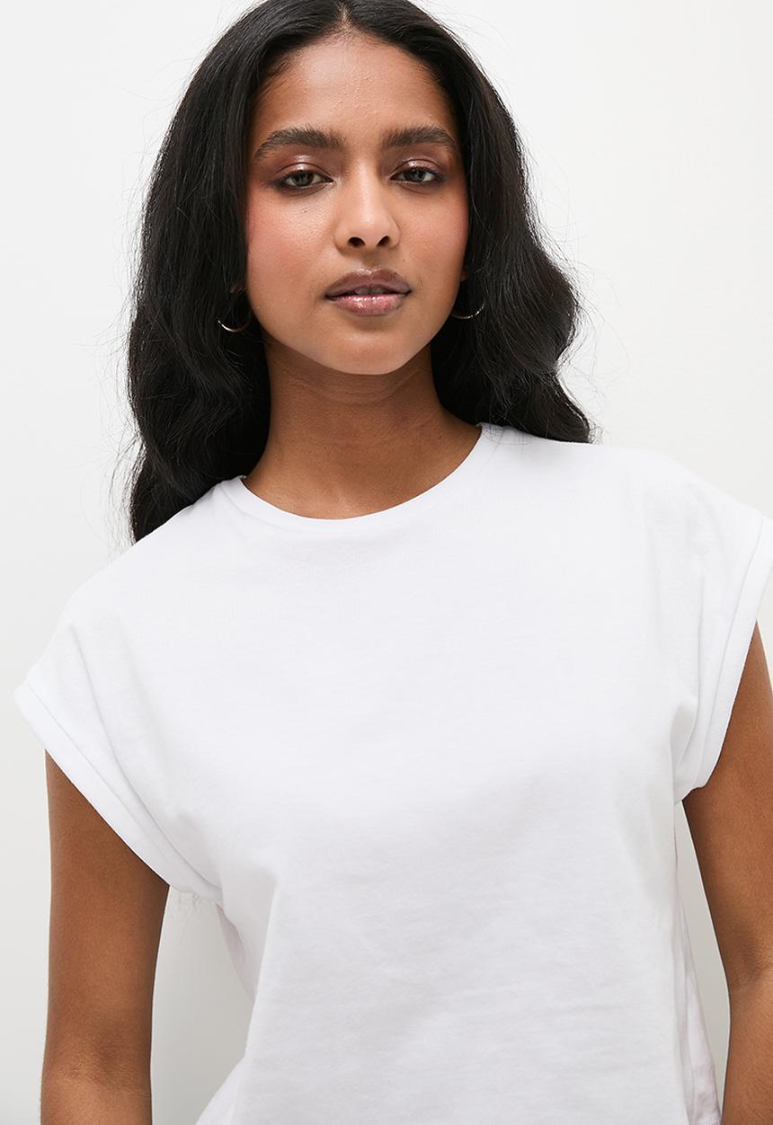 Superbalist - Grown on sleeve top - white
