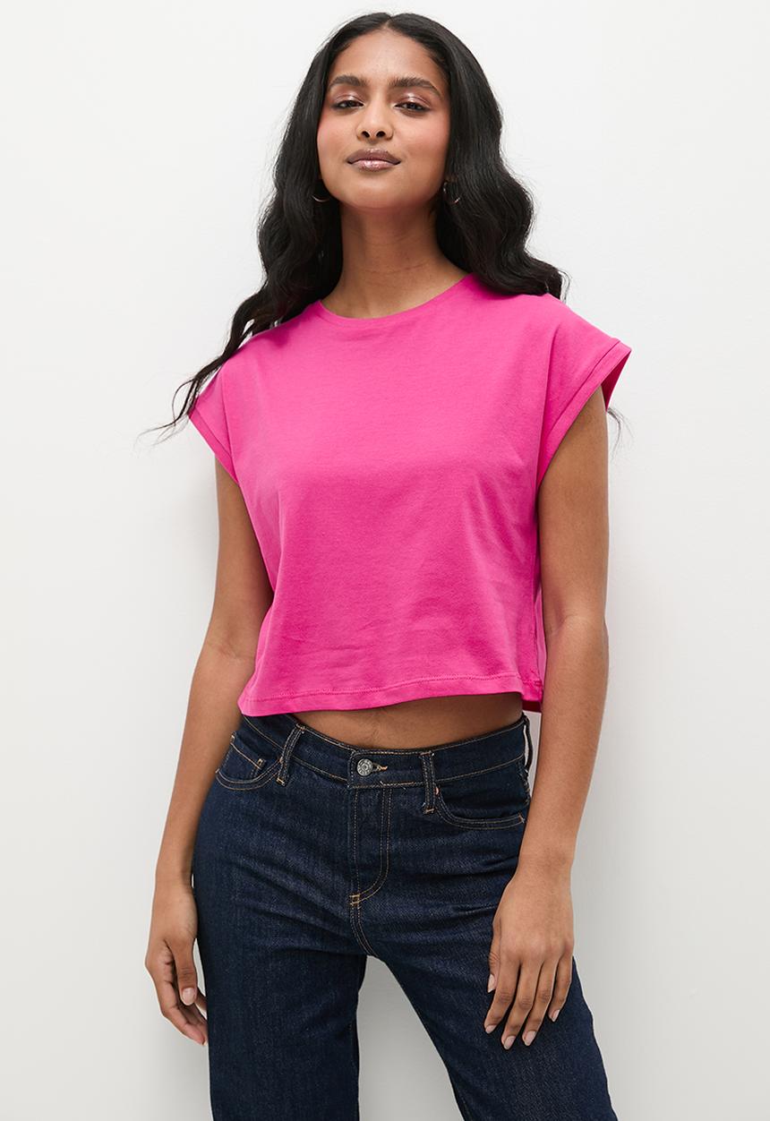 Superbalist - Grown on sleeve top - pink