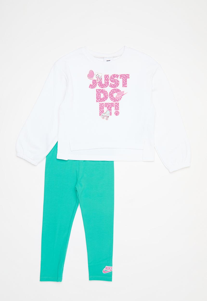 Nike - Nike notebook crewneck and leggings set - clear jade 2
