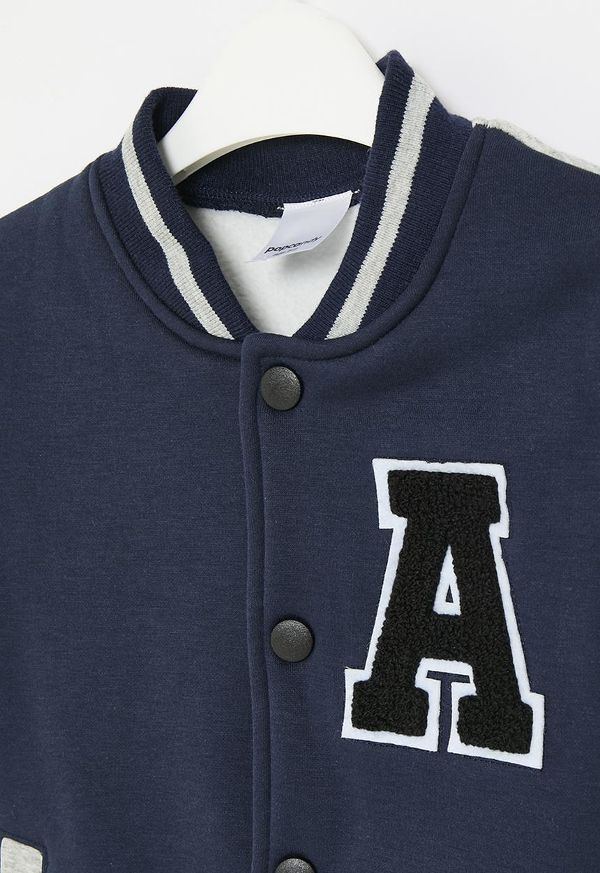 Pop Candy - Baseball jacket - navy & grey