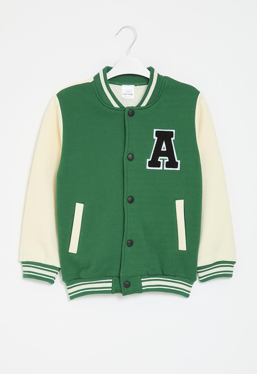 Pop Candy - Baseball jacket - green & ecru