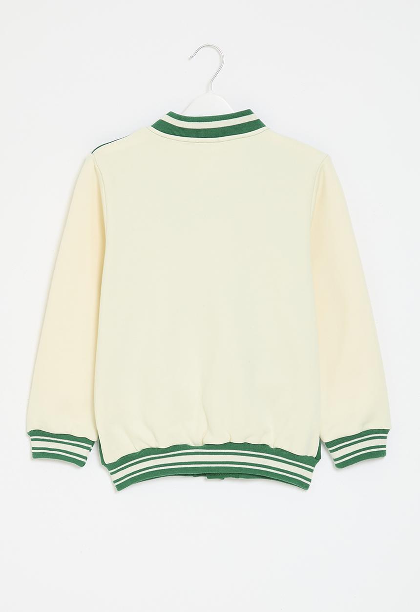 Pop Candy - Baseball jacket - green & ecru