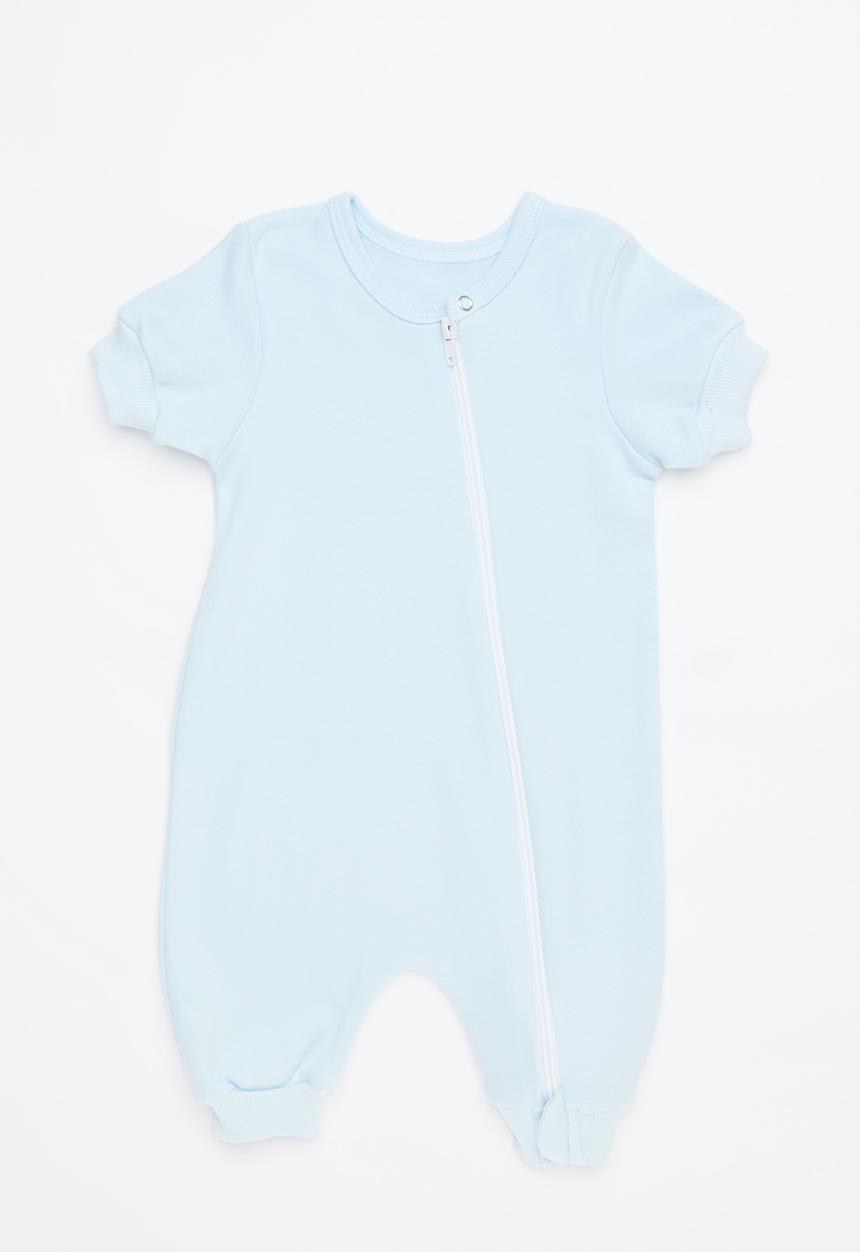 Little Lumps - Zipped summer romper - blue