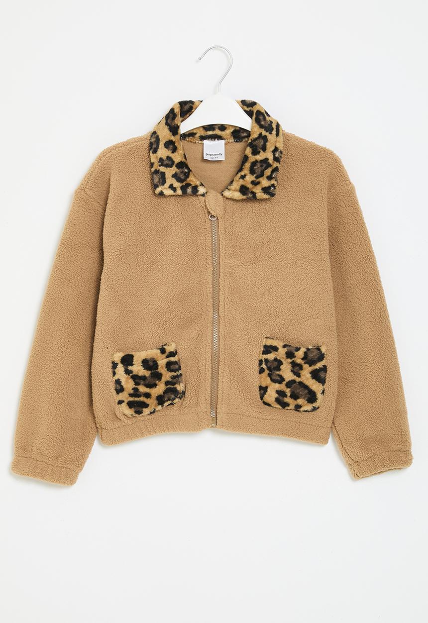 Pop Candy - Zip through jacket - brown