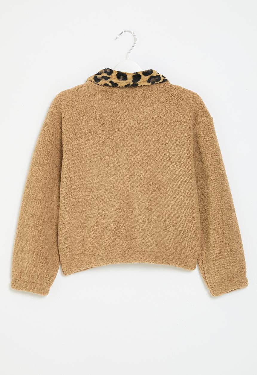 Pop Candy - Zip through jacket - brown