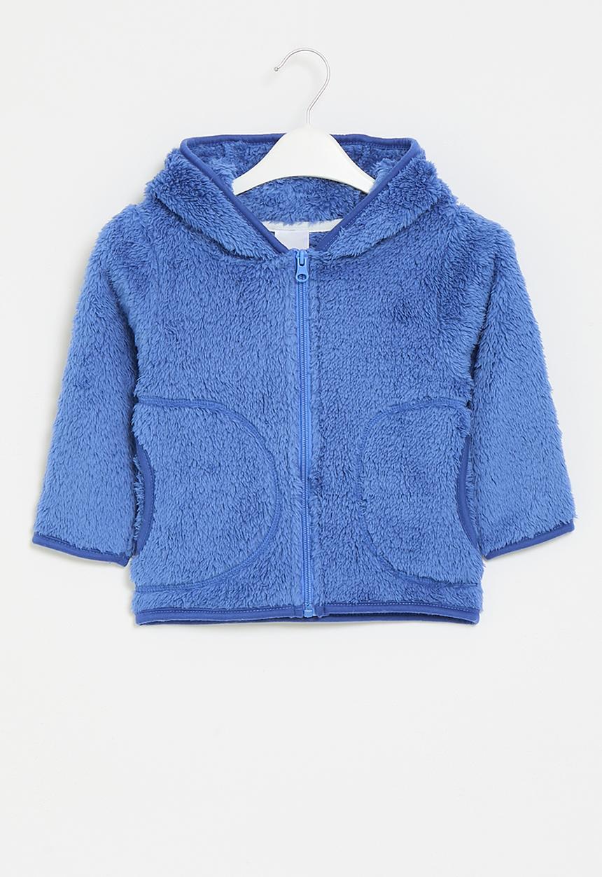 Pop Candy - Teddy fleece zip up jacket - blue