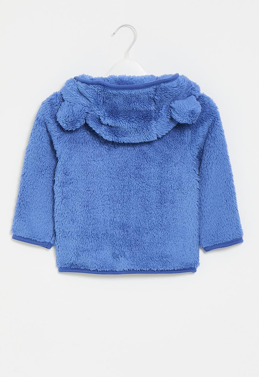 Pop Candy - Teddy fleece zip up jacket - blue