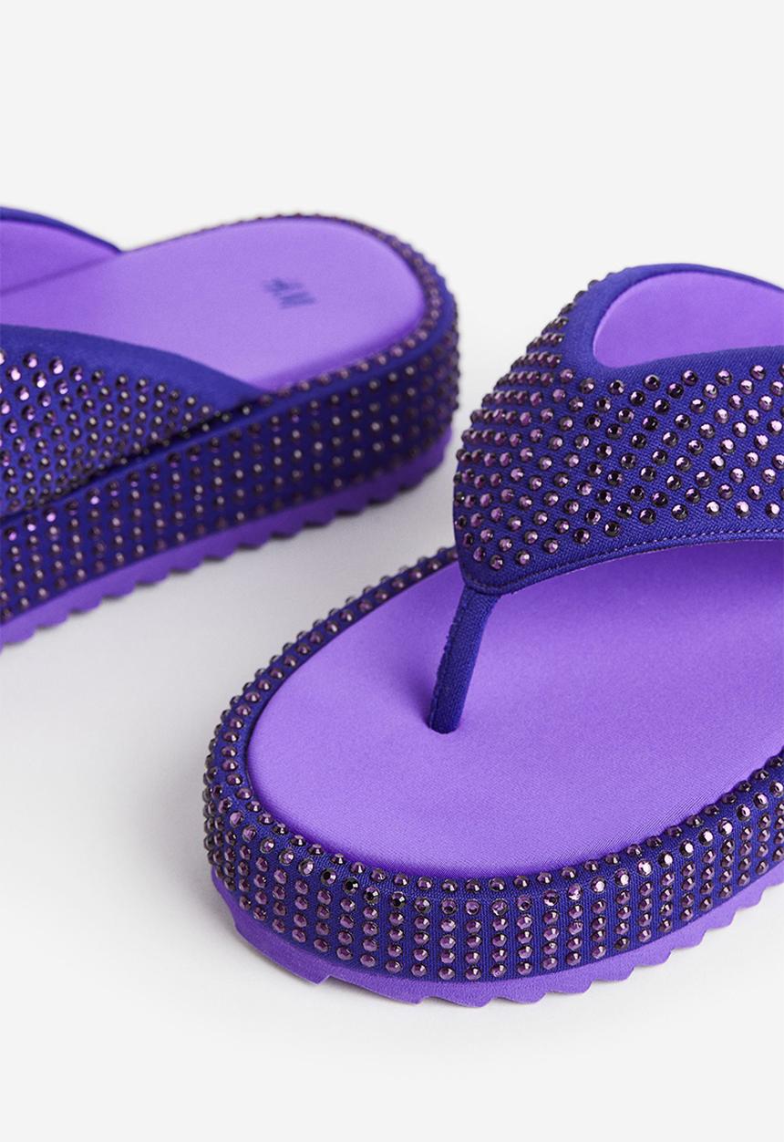 H&M - Flatform flip-flops - dark purple