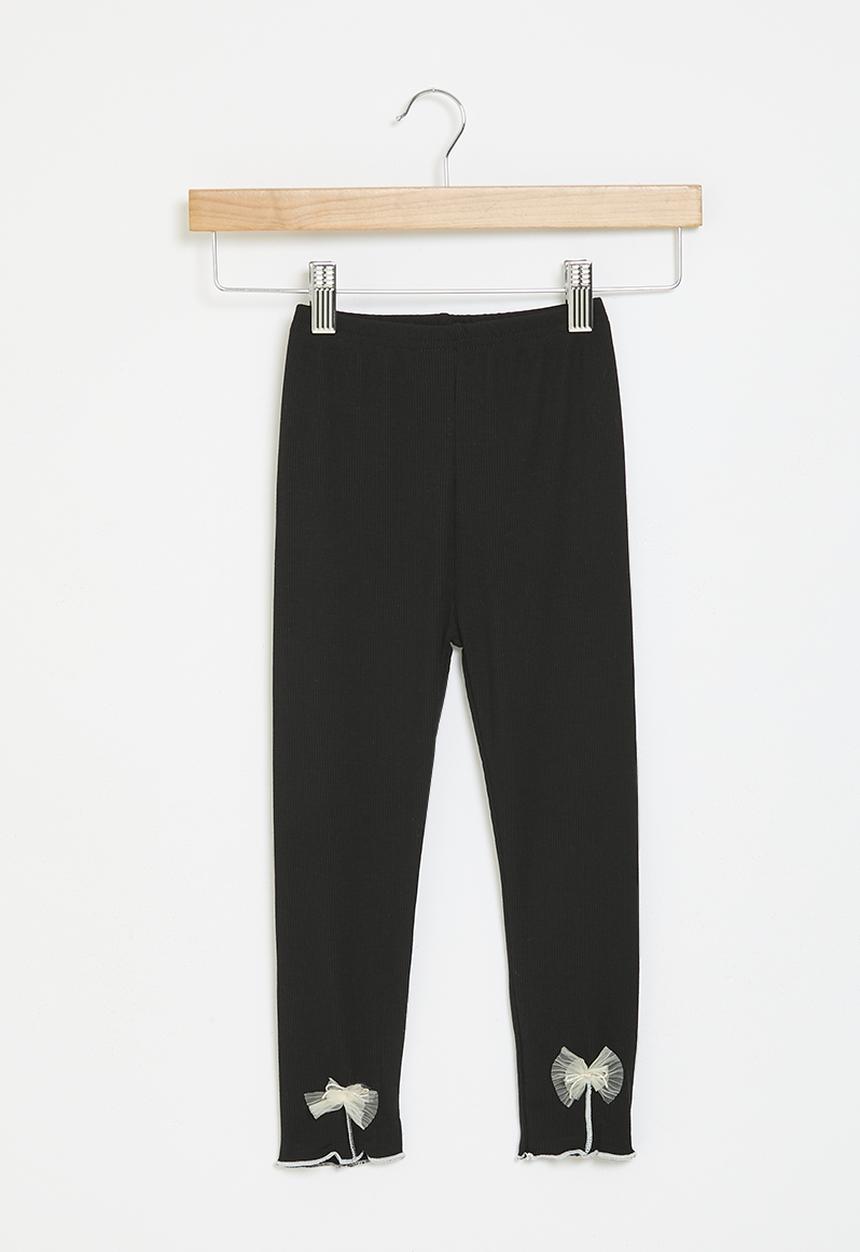 Pop Candy - Bow décor leggings - black