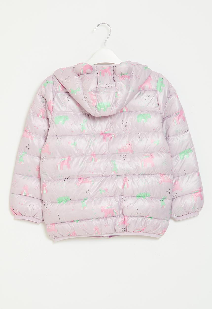 Pop Candy - Printed puffer jacket - purple