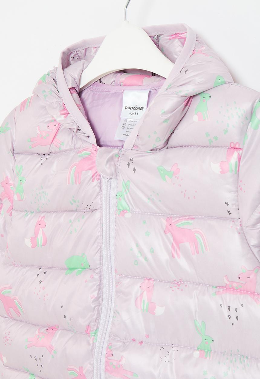 Pop Candy - Printed puffer jacket - purple