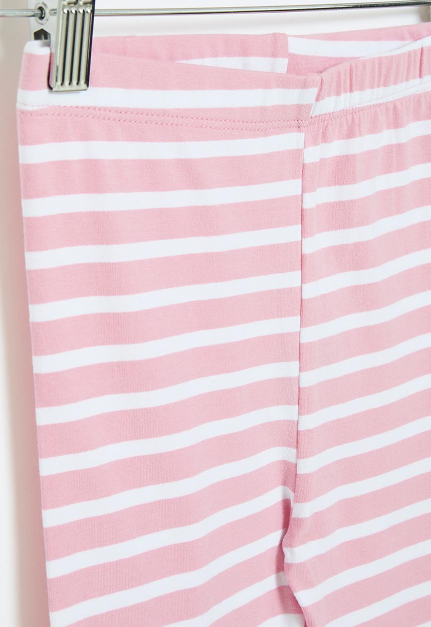 Pop Candy - Striped leggings - pink & white