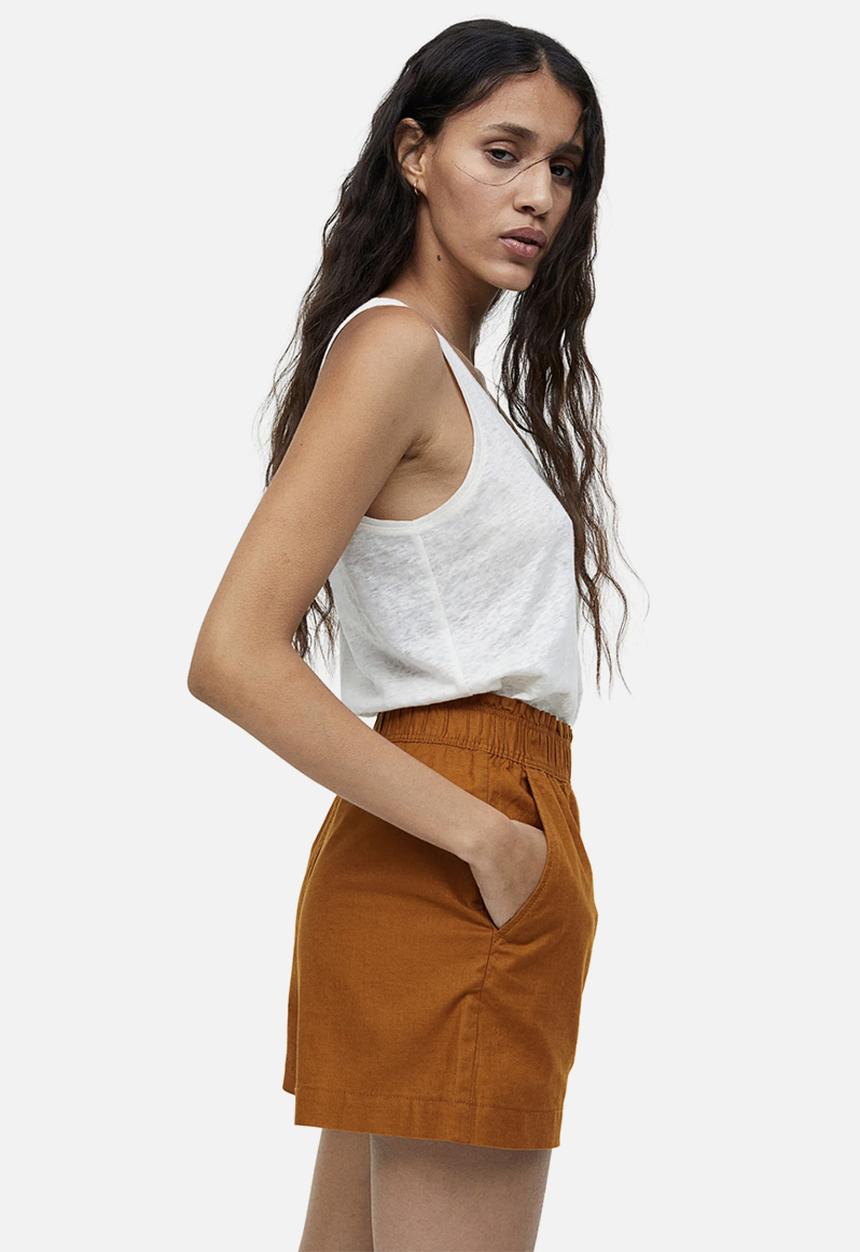 H&M - Linen shorts - brown