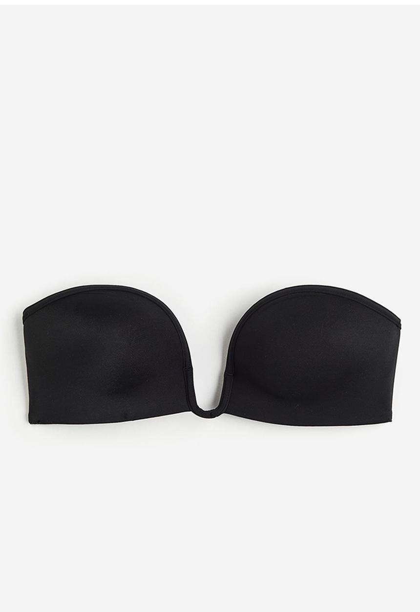 H&M - Jersey push-up balconette bra - black