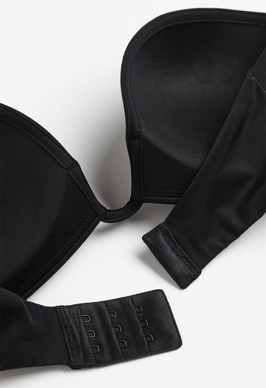 H&M - Jersey push-up balconette bra - black