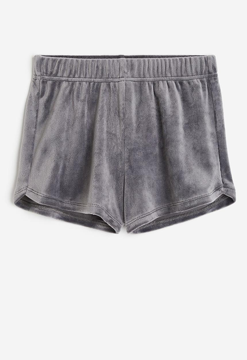 H&M - Velour shorts - grey