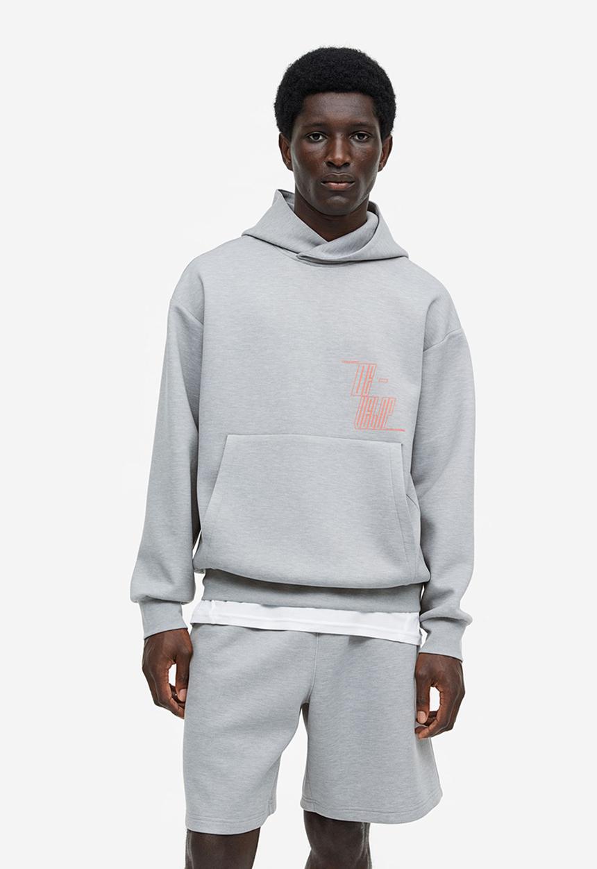 H&M - Drymove™ sports hoodie - grey marl develop