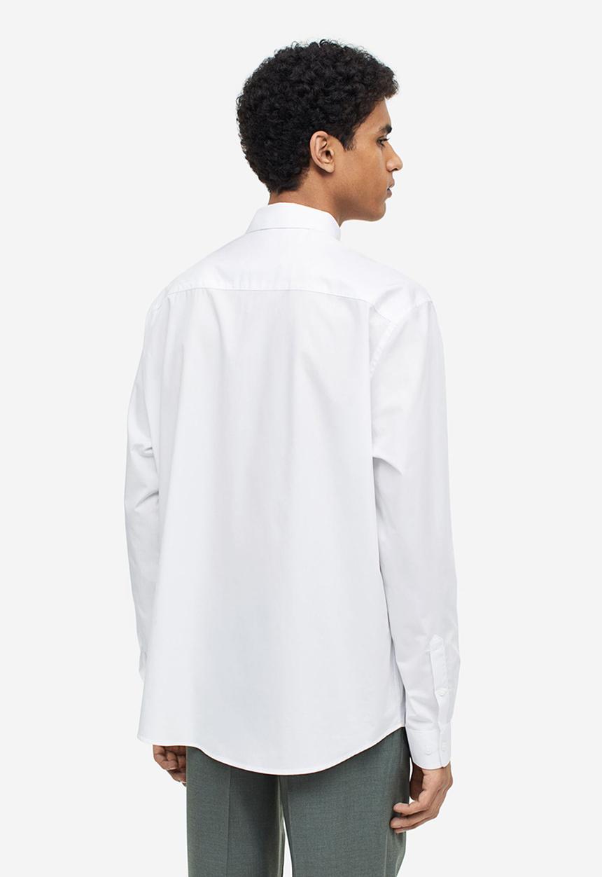 H&M - Regular fit poplin shirt - white