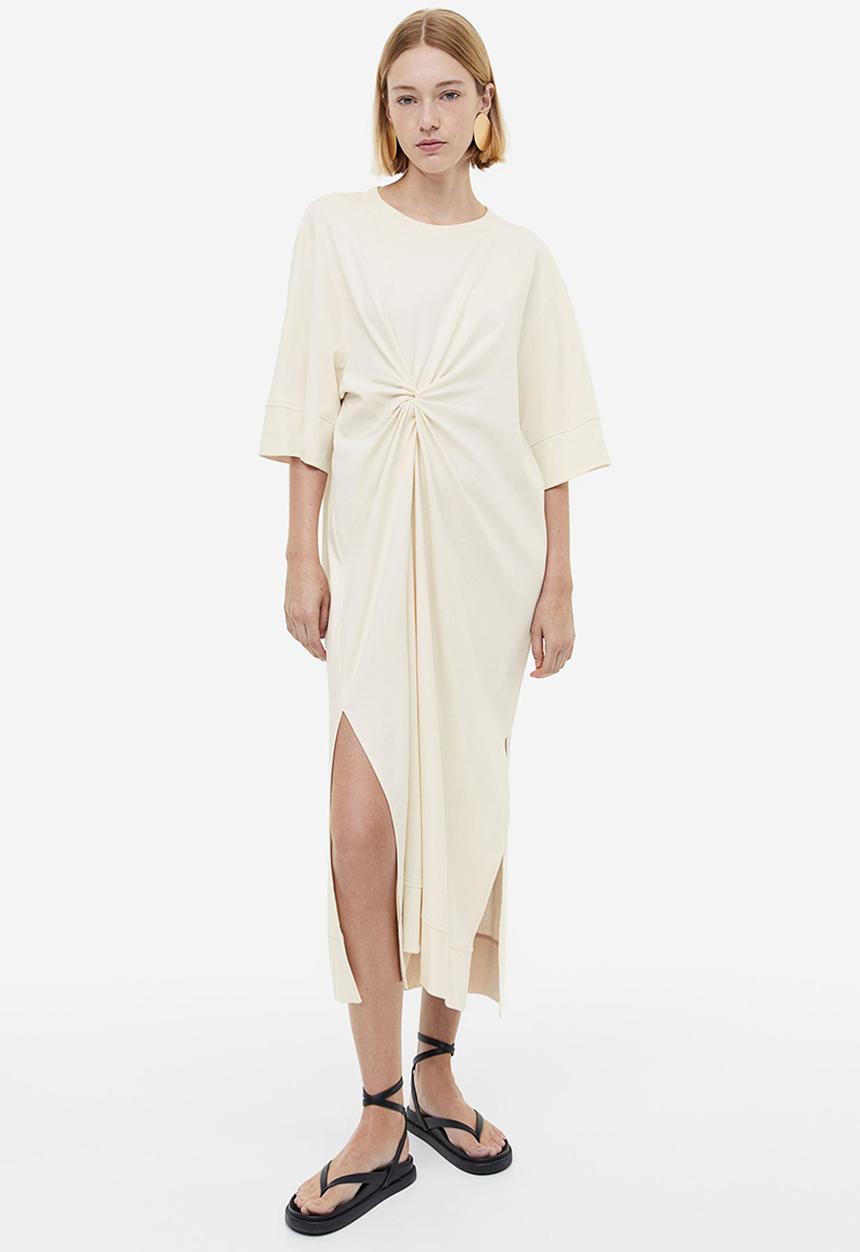 H&M - Oversized t-shirt dress - cream 
