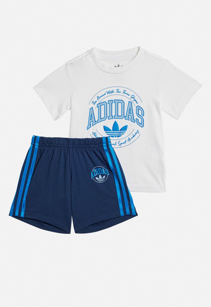 adidas Originals - Short tee set - white & night indigo