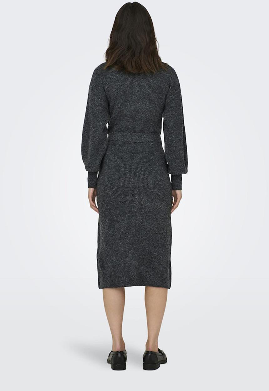 ONLY - Thilde Life L/S Dress Ex Knt - Dark Grey Melange