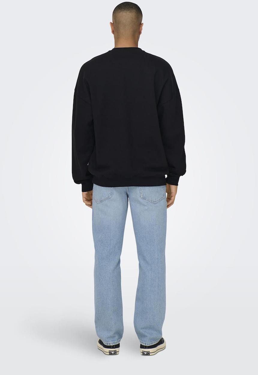 Only & Sons - Onsminecraft Vintage Fit Crew Neck Sweat - Black