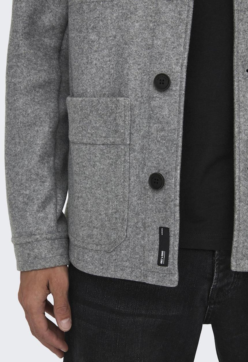 Only & Sons - OnsJax Aw Jacket Otw - Light Grey Melange