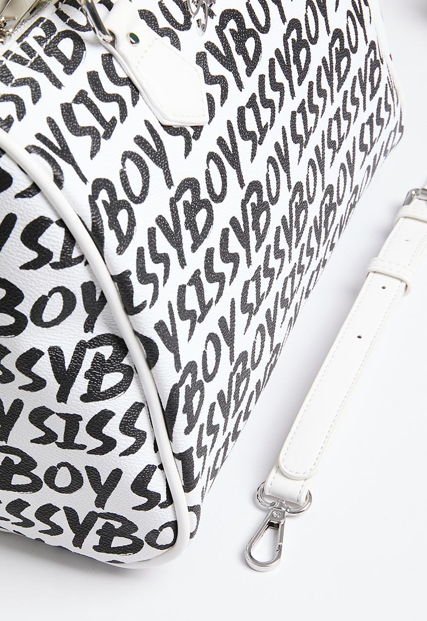 SISSY BOY - Graffiti bag - black/white