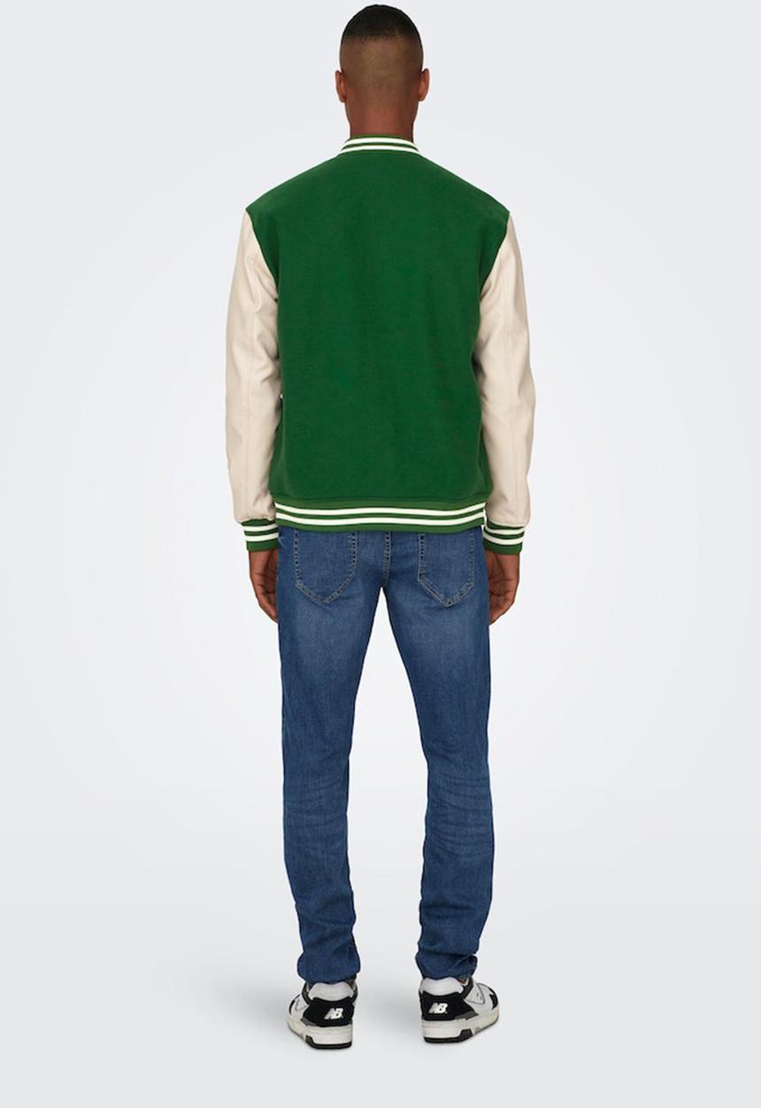 Only & Sons - ONSJay Varsity 23 Jacket Otw - Dark Green