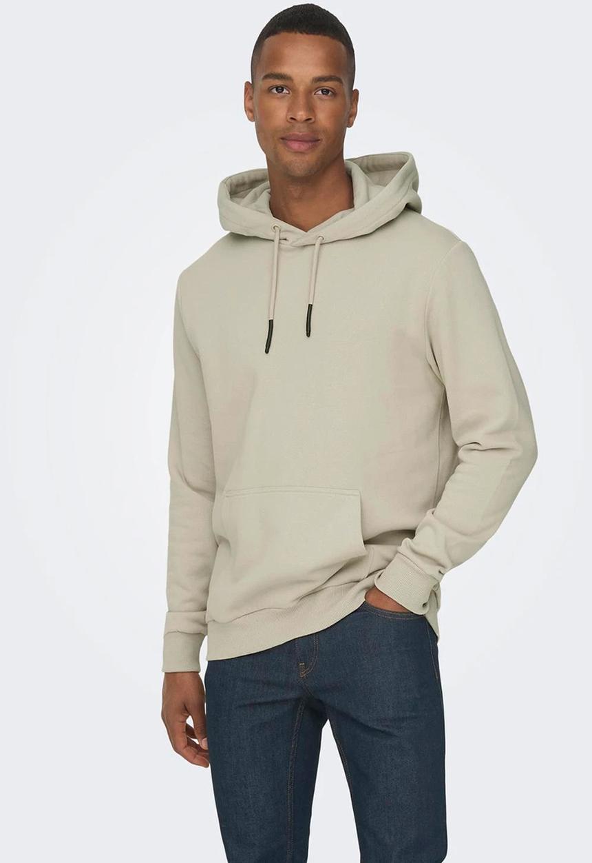 Only & Sons - ONSCeres Hoodie Sweat - Silver Lining