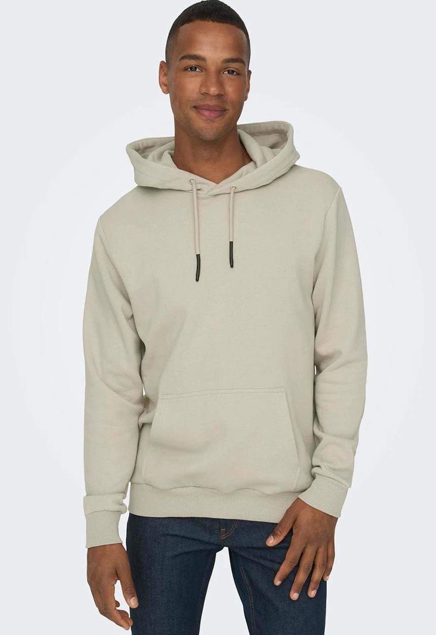 Only & Sons - ONSCeres Hoodie Sweat - Silver Lining
