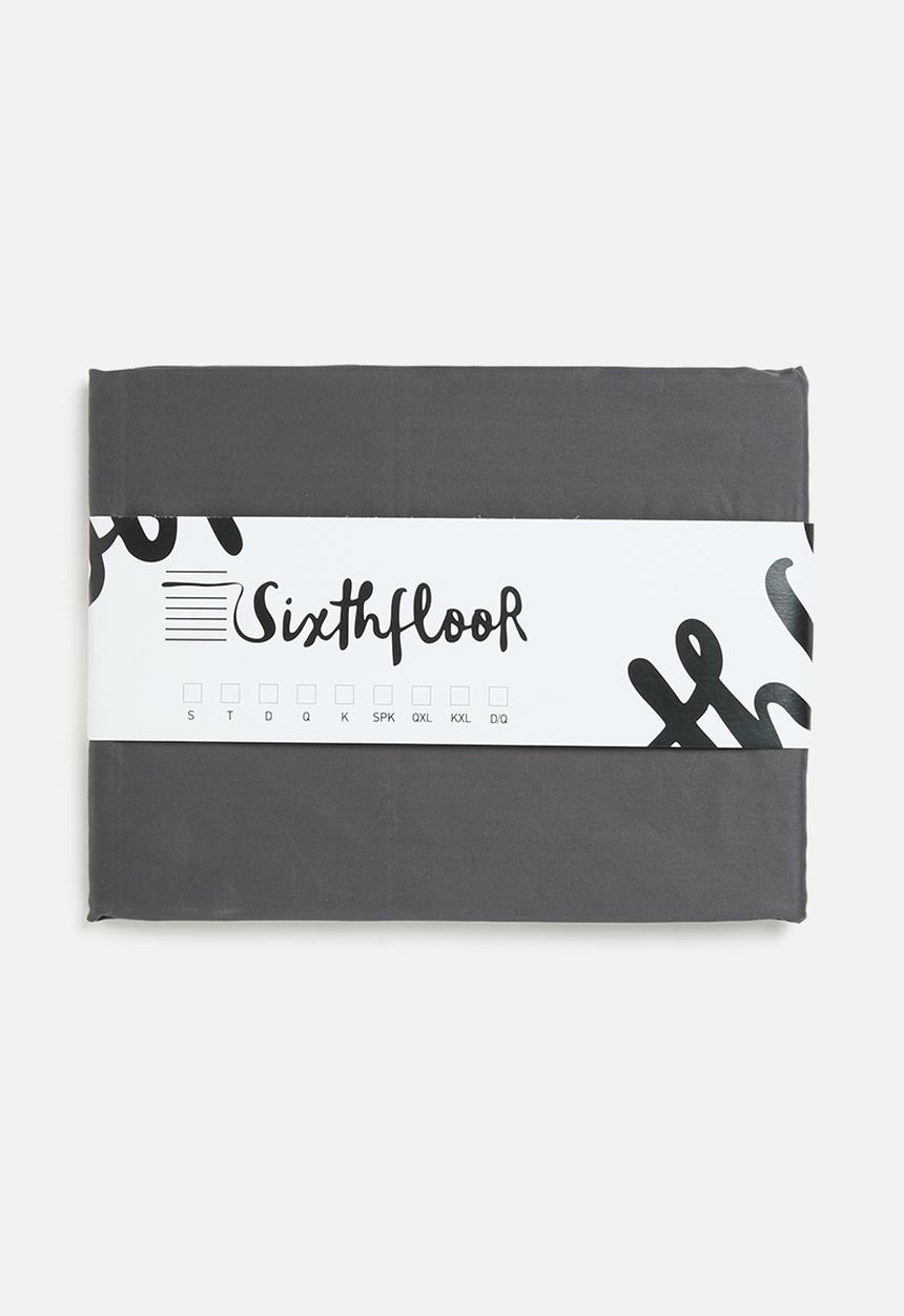 Sixth Floor - T400 Egyptian cotton oxford King pillowcase - graphite