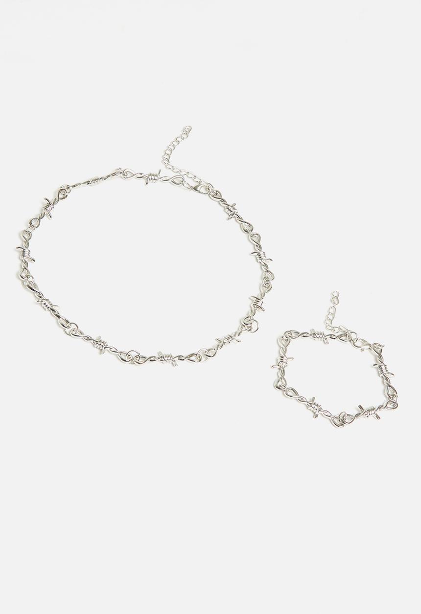 Superbalist - Mandla necklace and bracelet set - silver