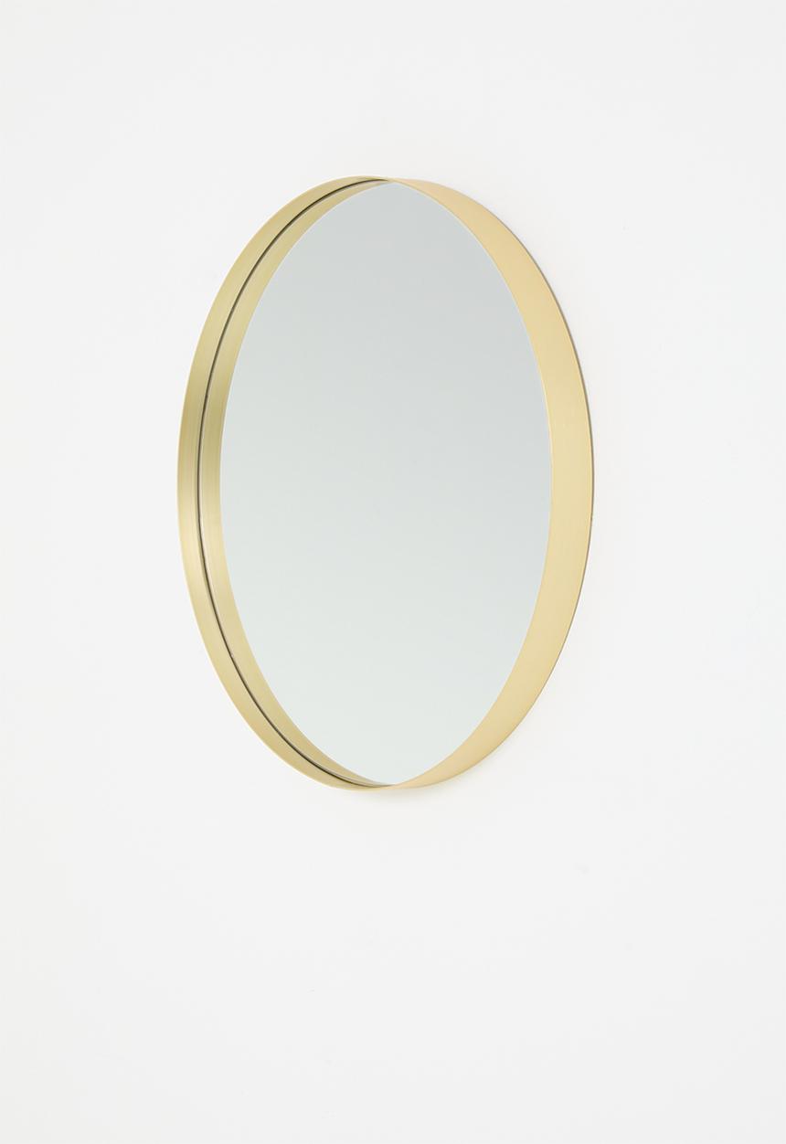 Sixth Floor - Orbis Plated Round Mirror 90cm- Gold 