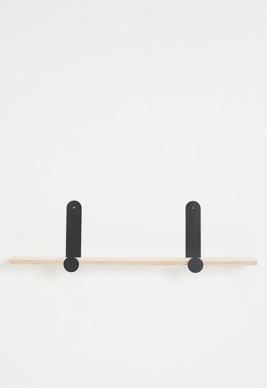 Native Decor - Calire double wall mounter shelf-balck