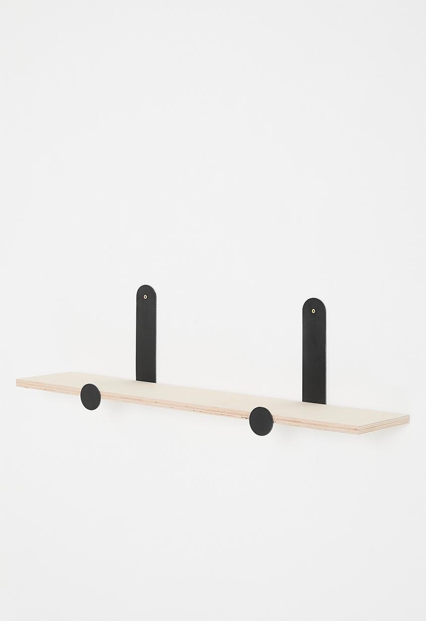 Native Decor - Calire double wall mounter shelf-balck