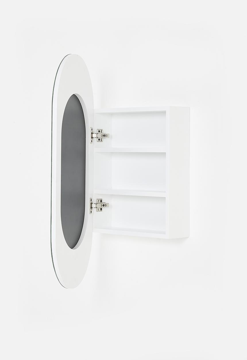Native Decor - Wall mounted pill bathroom cabinet - white
