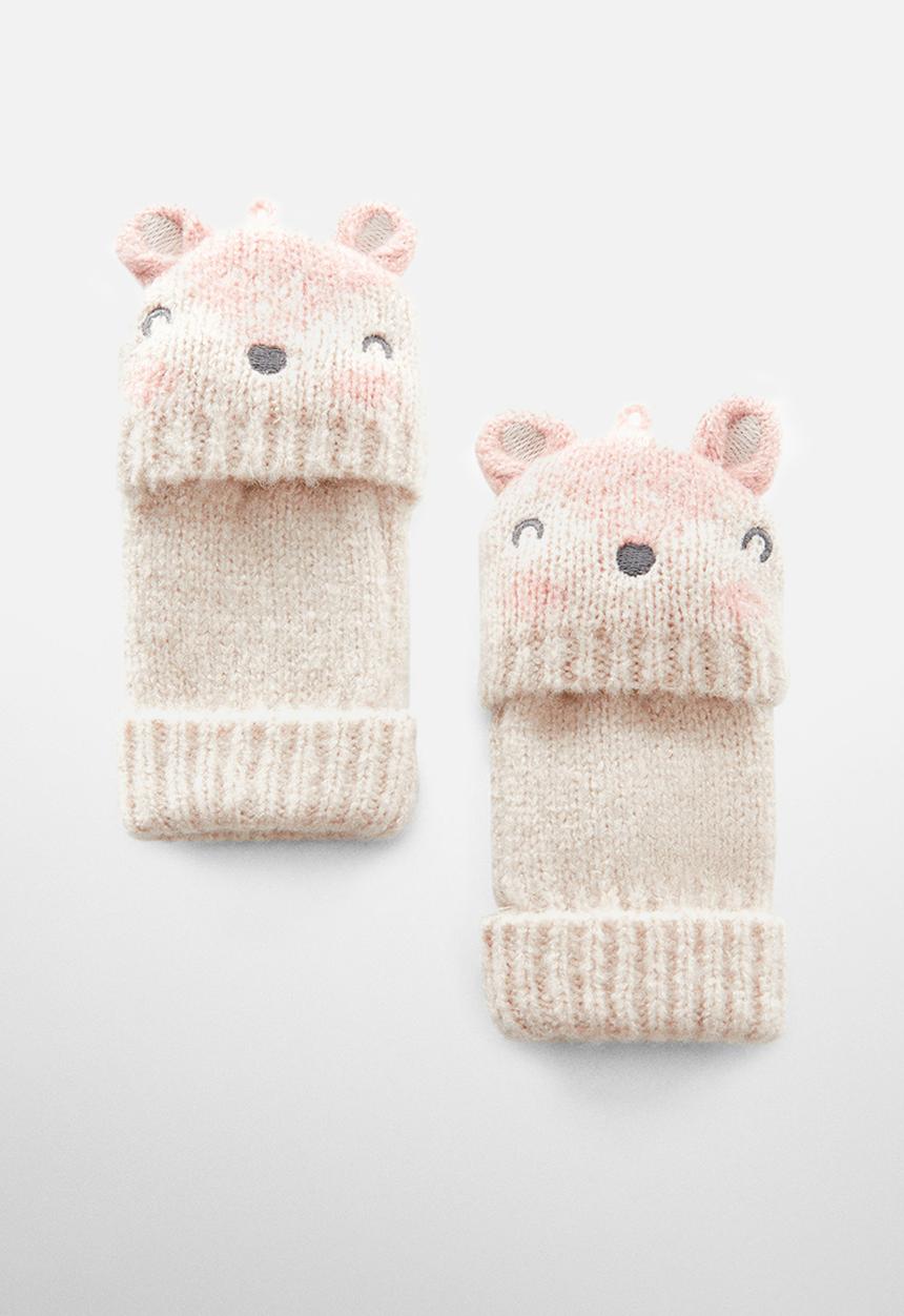 MANGO - Gloves foxym - pastel pink