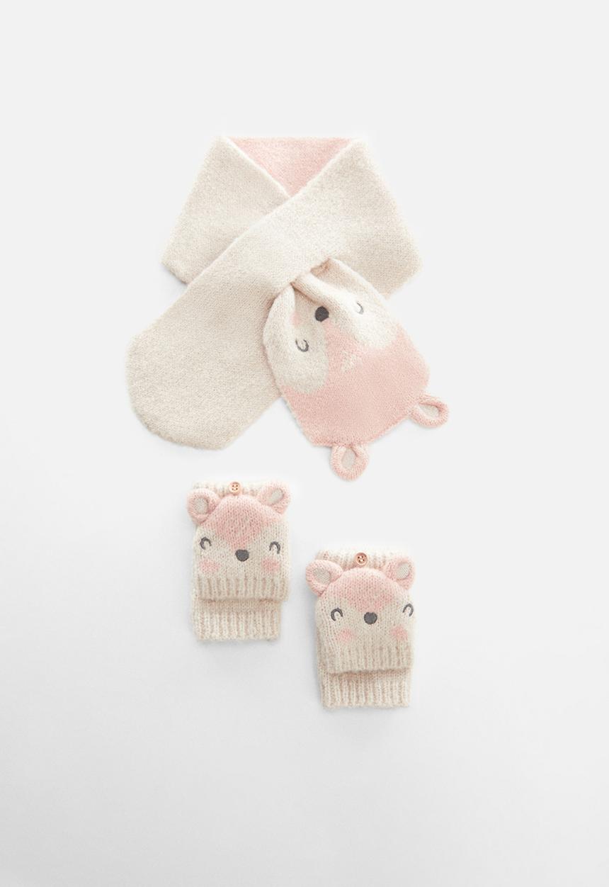 MANGO - Gloves foxym - pastel pink