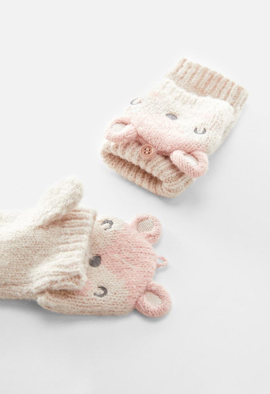 MANGO - Gloves foxym - pastel pink