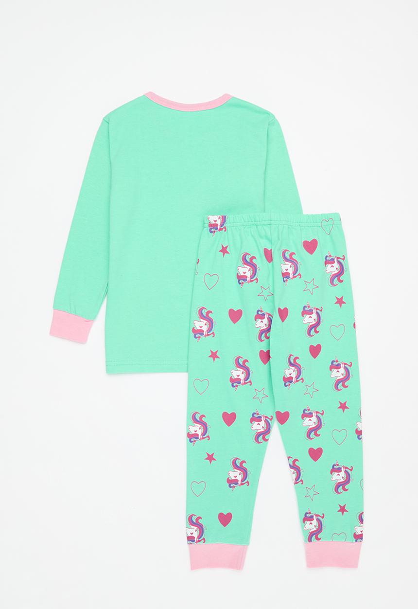 Pop Candy - Unicorn print pj set - blue