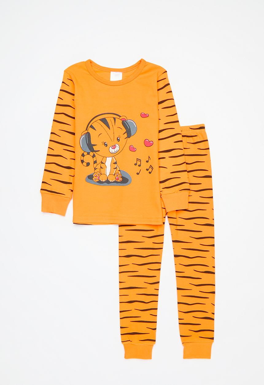 Pop Candy - Tiger print pj set - orange