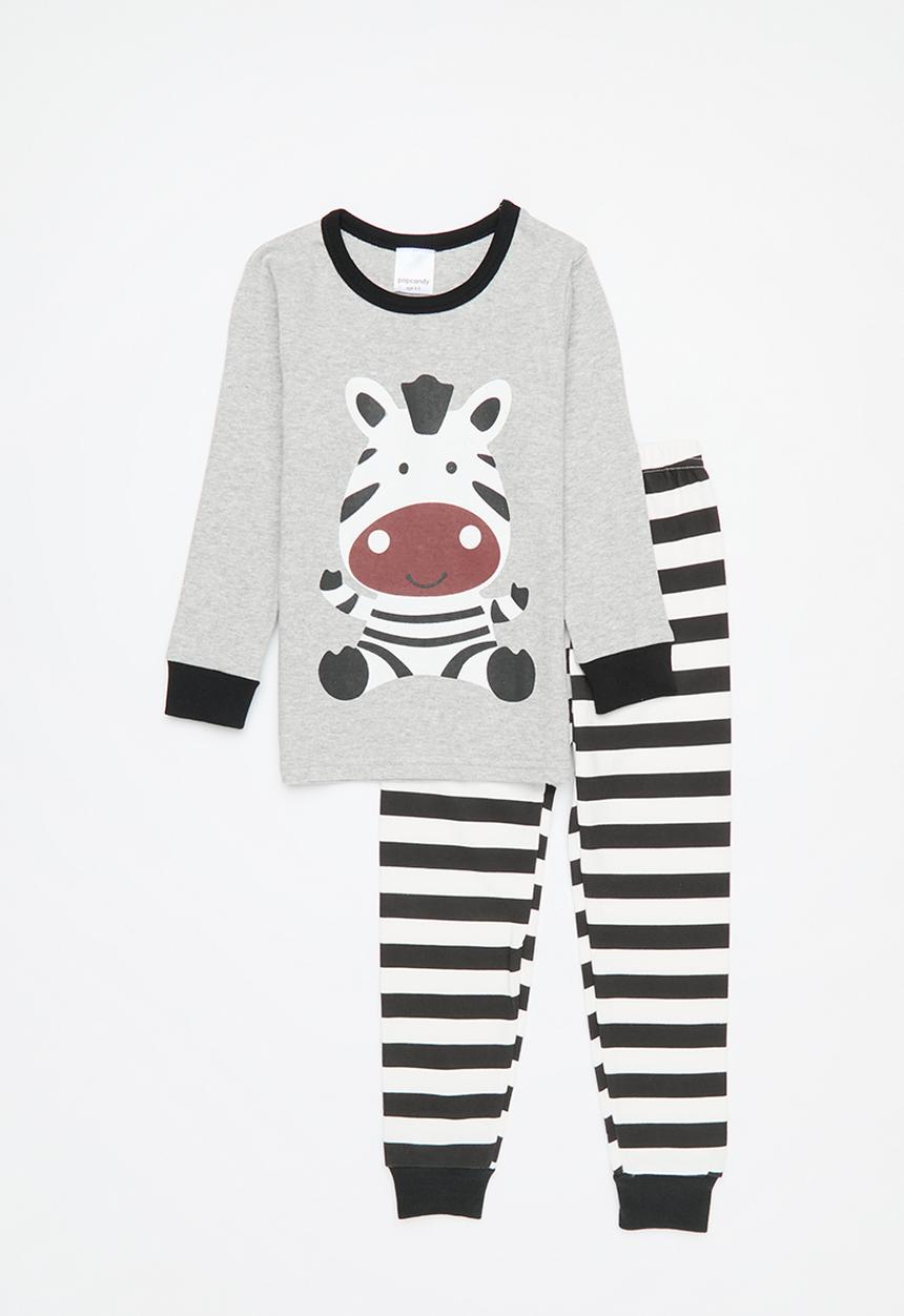 Pop Candy - Striped pj set - grey