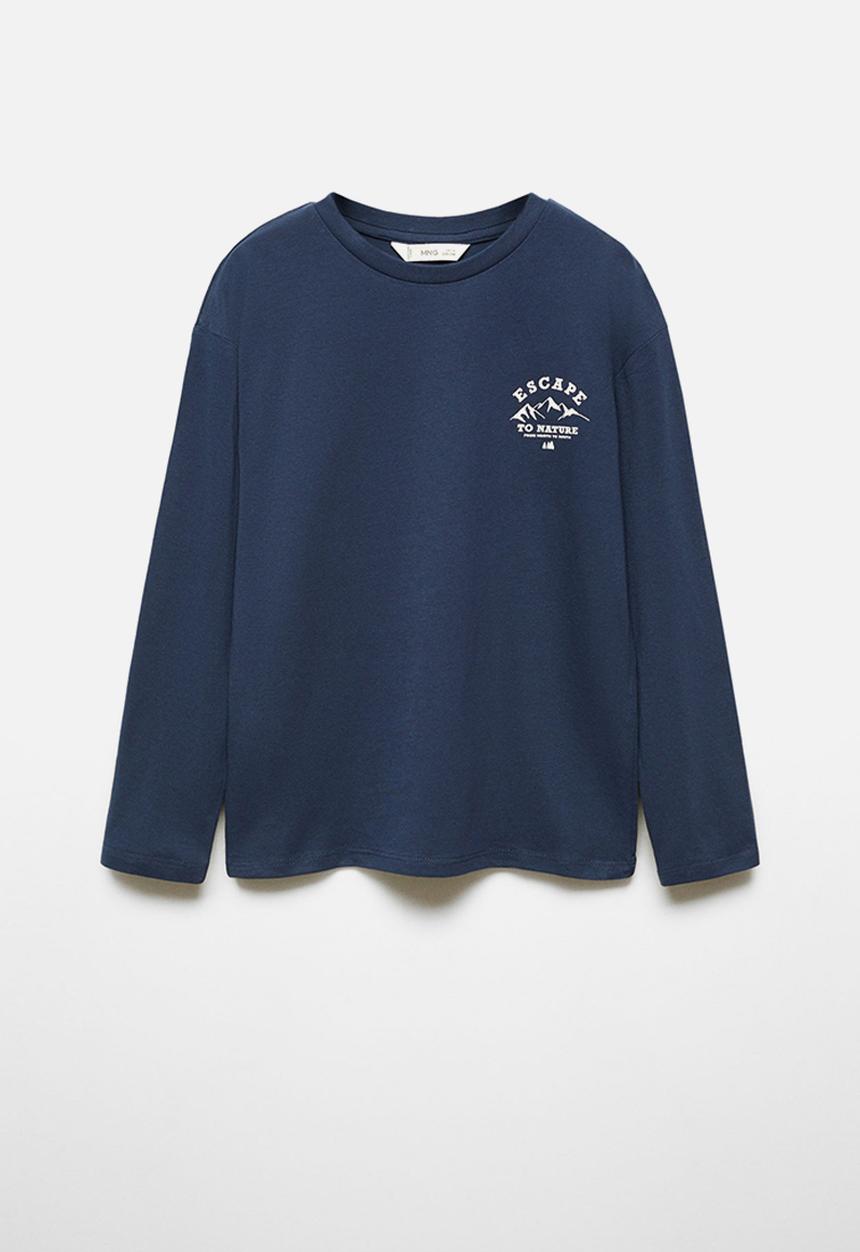 MANGO - T-shirt discover - navy