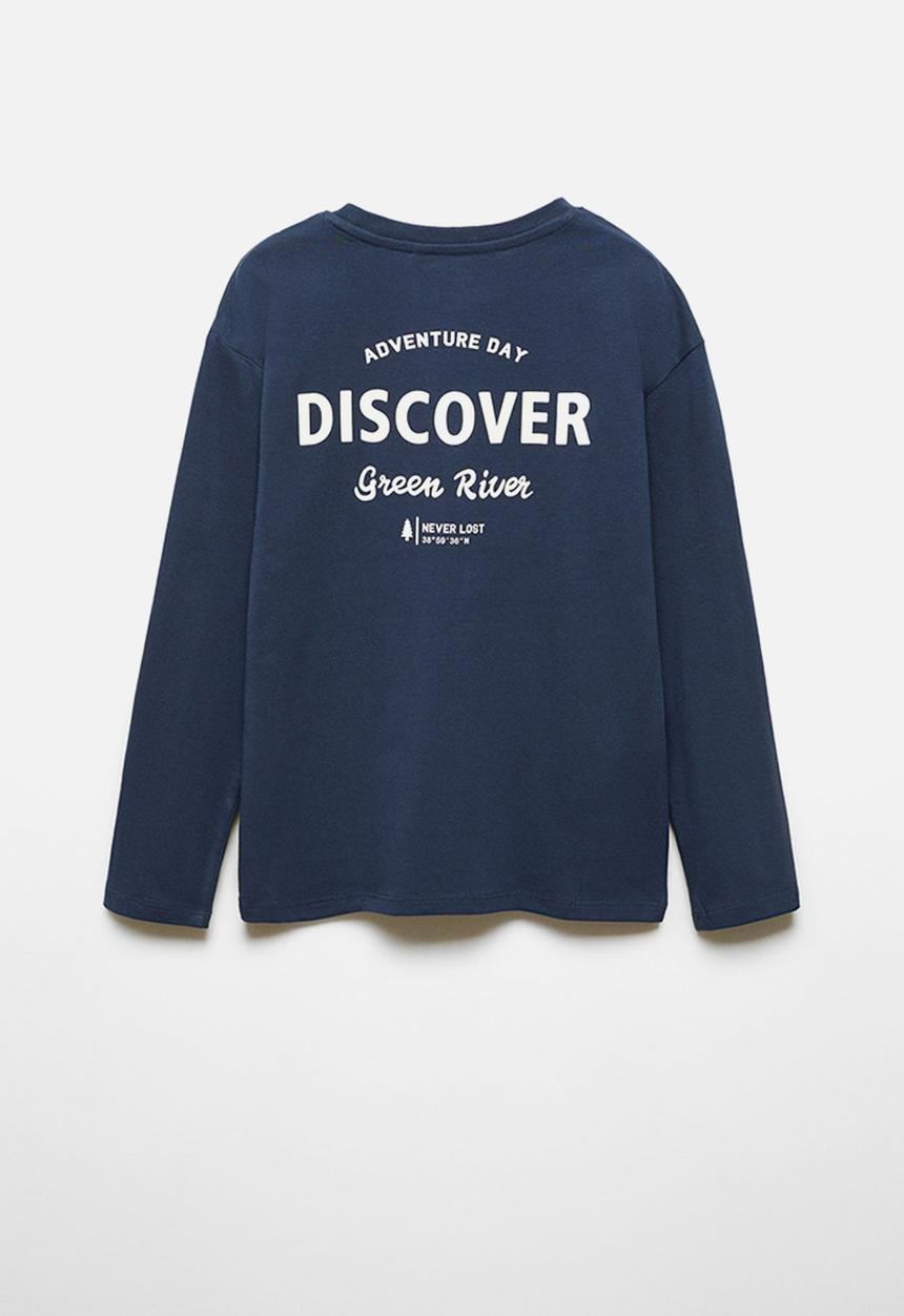 MANGO - T-shirt discover - navy