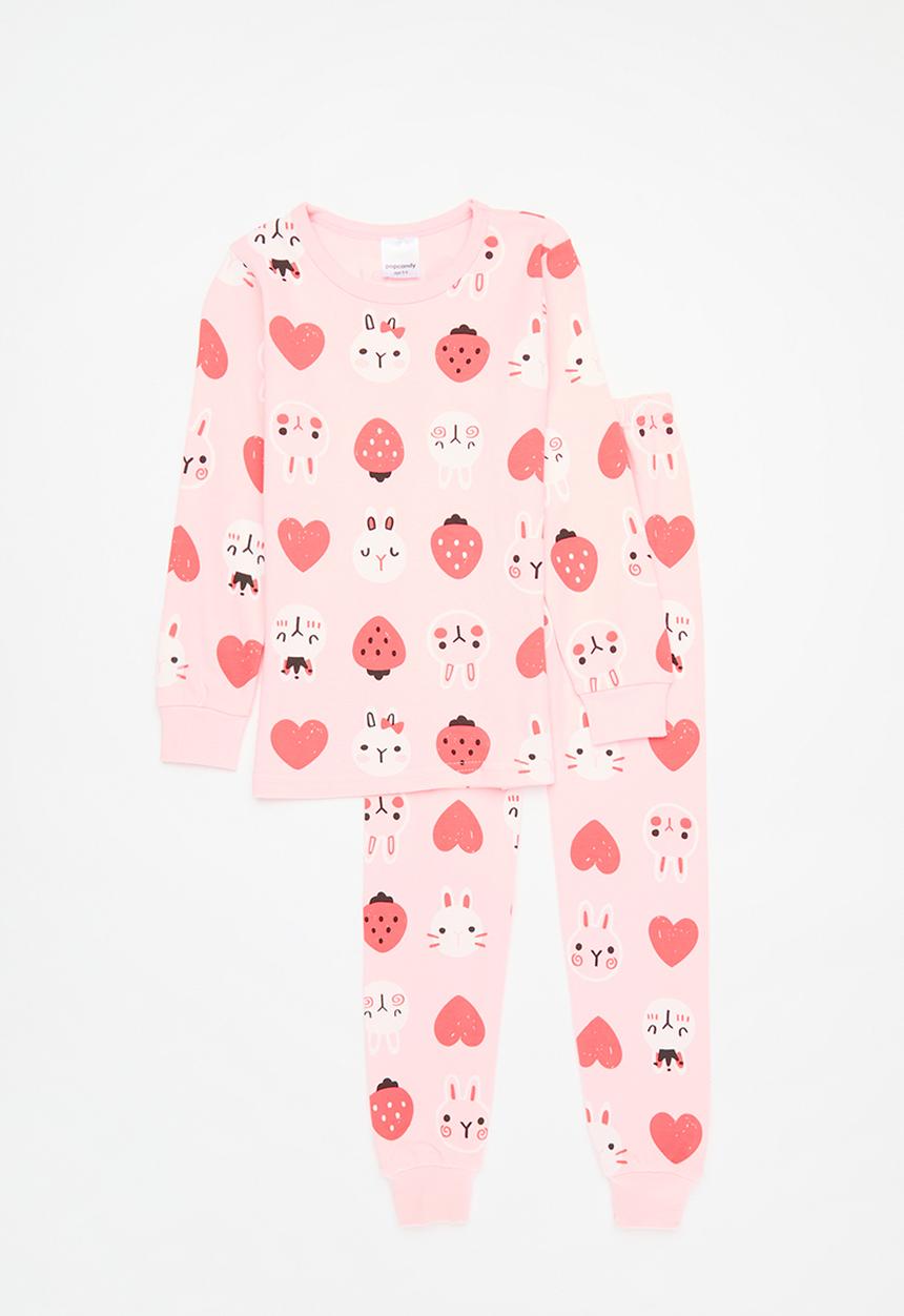 Pop Candy - Printed long sleeve  pj set - pink